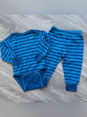 Patagonia Infant Capilene Midweight Thermal Bodysuit & Pants Set 12 Months